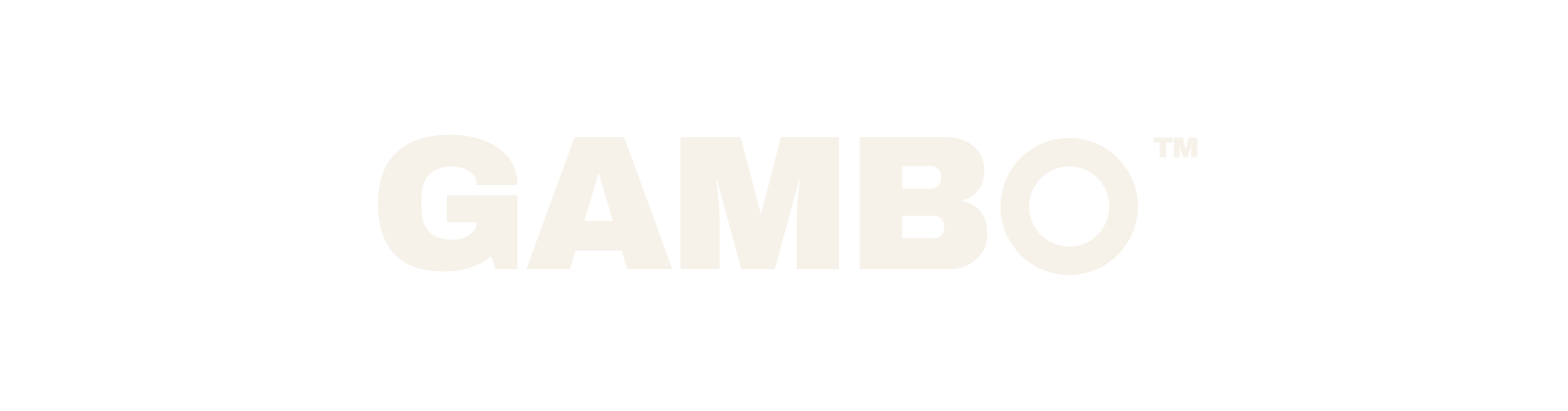 GAMBO Wordmark — bone